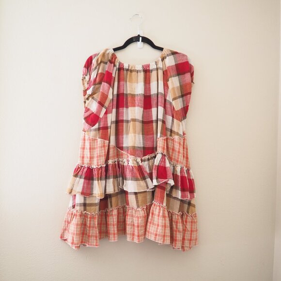 Oli & Hali Plaid Ruffle Tunic Top sz XL - Picture 13 of 14